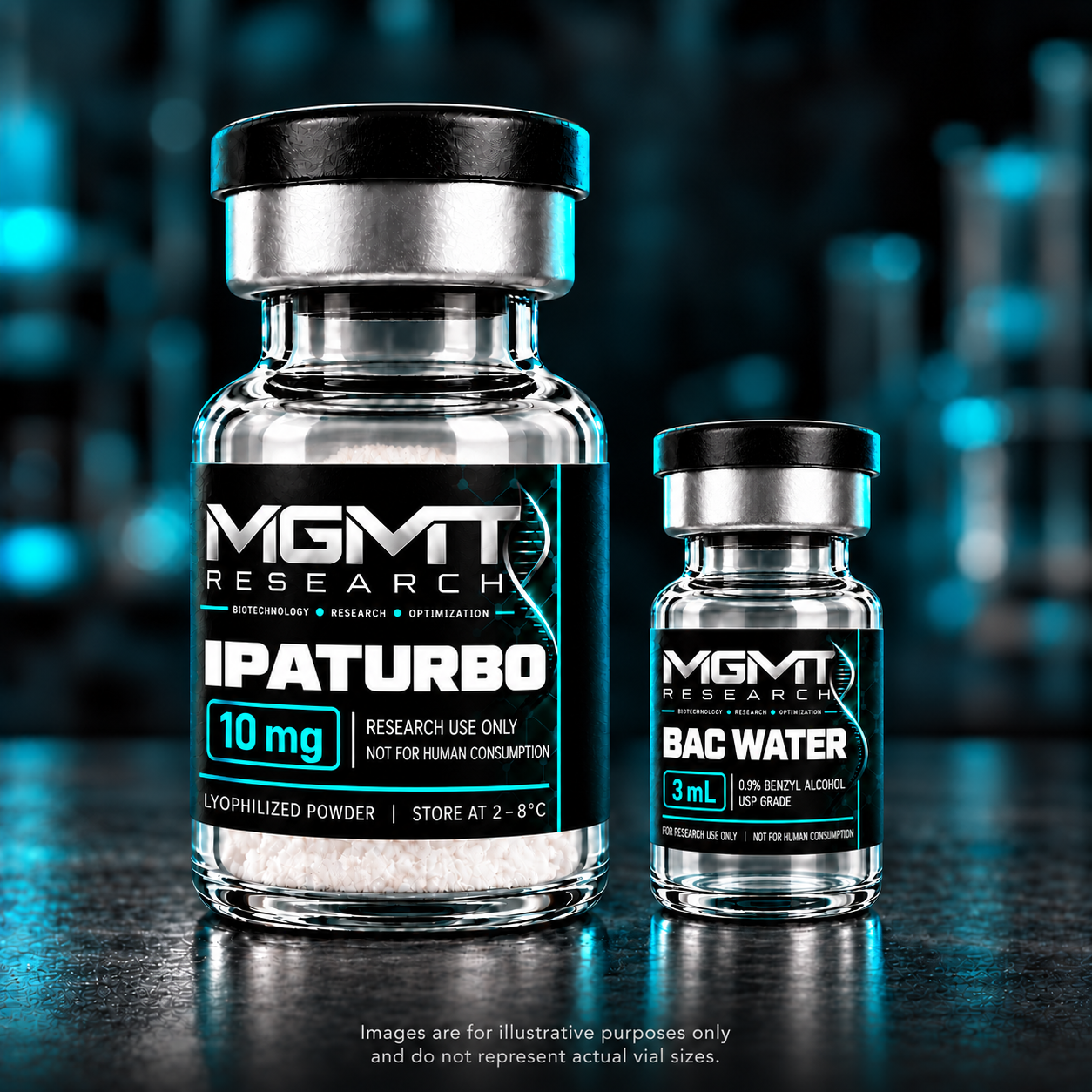 MGMT Research IPATURBO 10 mg vial with BAC Water