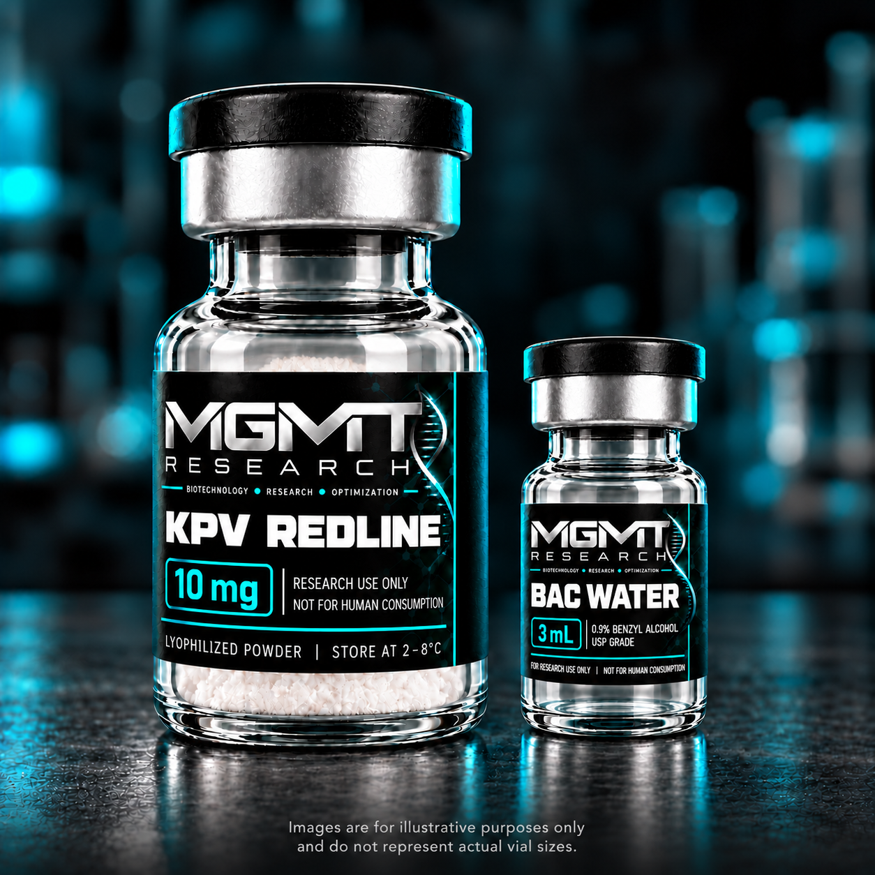 MGMT Research KPV REDLINE 10 mg vial with BAC Water