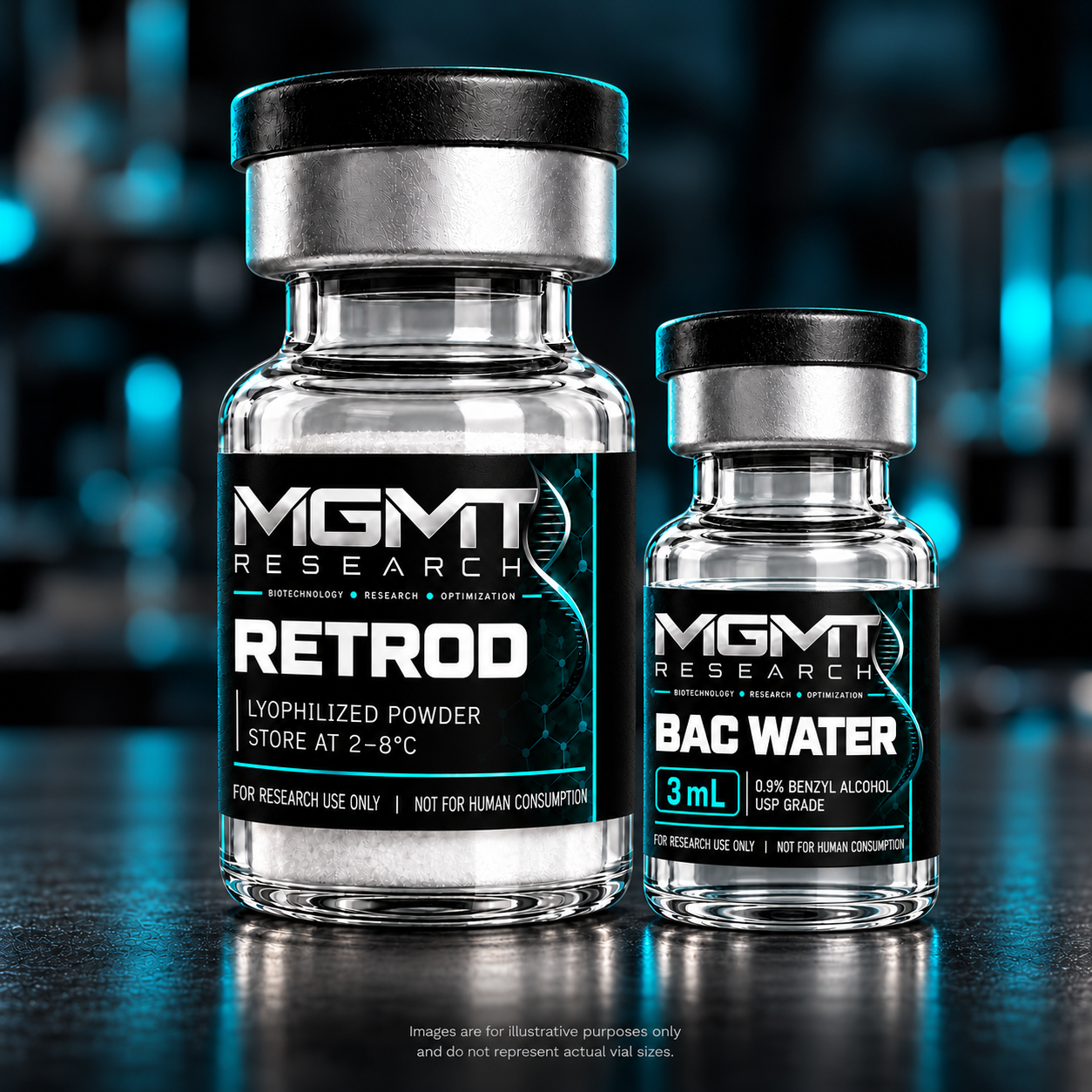 MGMT Research RETROD vial without a strength displayed