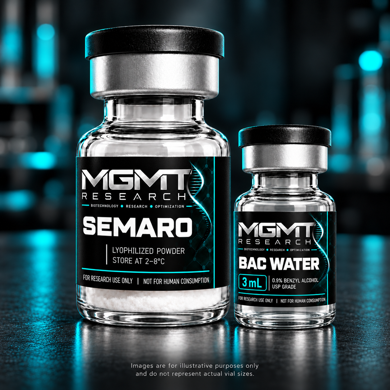 MGMT Research SEMARO vial without a strength displayed