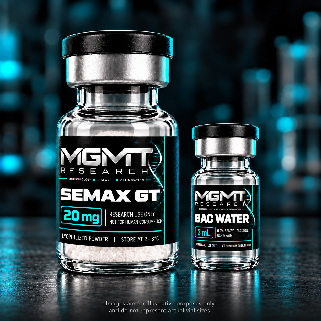 MGMT Research SEMAX GT 20 mg vial with BAC Water